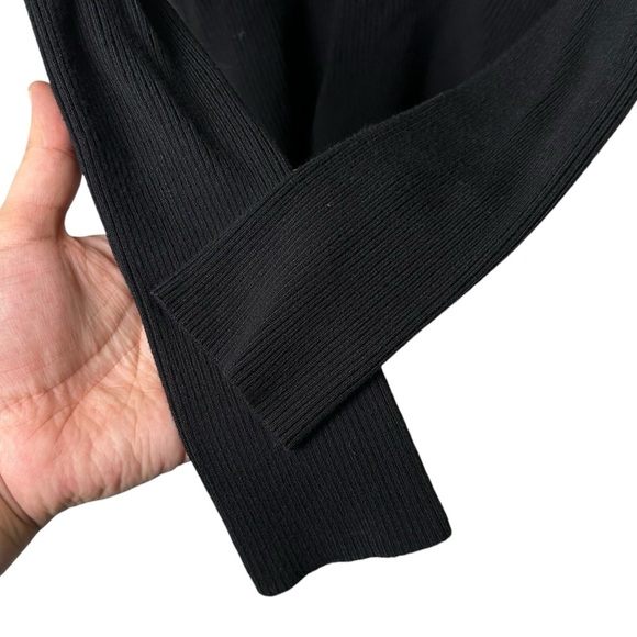 Vintage Guess Size XS Black Dolman Sleeve Half Zip Hoodie Jacket Slouchy Knit - Picture 4 of 14